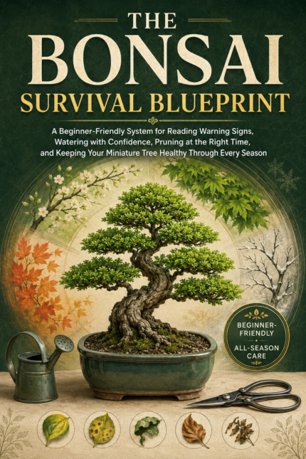 The Bonsai Survival Blueprint：A Beginner-Friendly System for Reading Warning Signs, Watering with Confidence, Pruning at the Right Time, and Keeping Your Miniature Tree Healthy Through Every Season