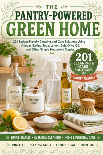 The Pantry-Powered Green Home：201 Budget-Friendly Cleaning and Care Solutions Using Vinegar, Baking Soda, Lemon, Salt, Olive Oil, and Other Simple Household Staples