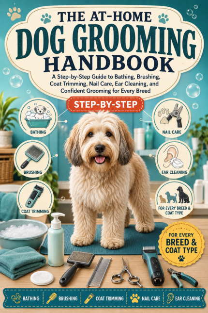 The At-Home Dog Grooming Handbook：A Step-by-Step Guide to Bathing, Brushing, Coat Trimming, Nail Care, Ear Cleaning, and Confident Grooming for Every Breed