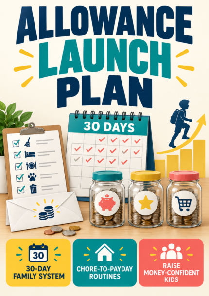 Allowance Launch Plan;A Parent's 30-Day System for Chores, Paydays, Saving, Smart Spending, and Raising Money-Confident Kids